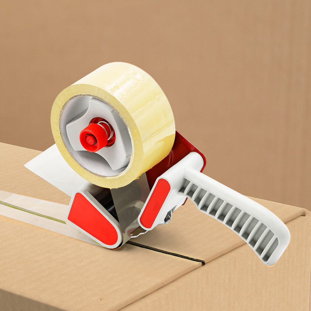 Packaging Tape Dispenser Gun Carton Sealer 10–50mm Packing Tape Cutter Red