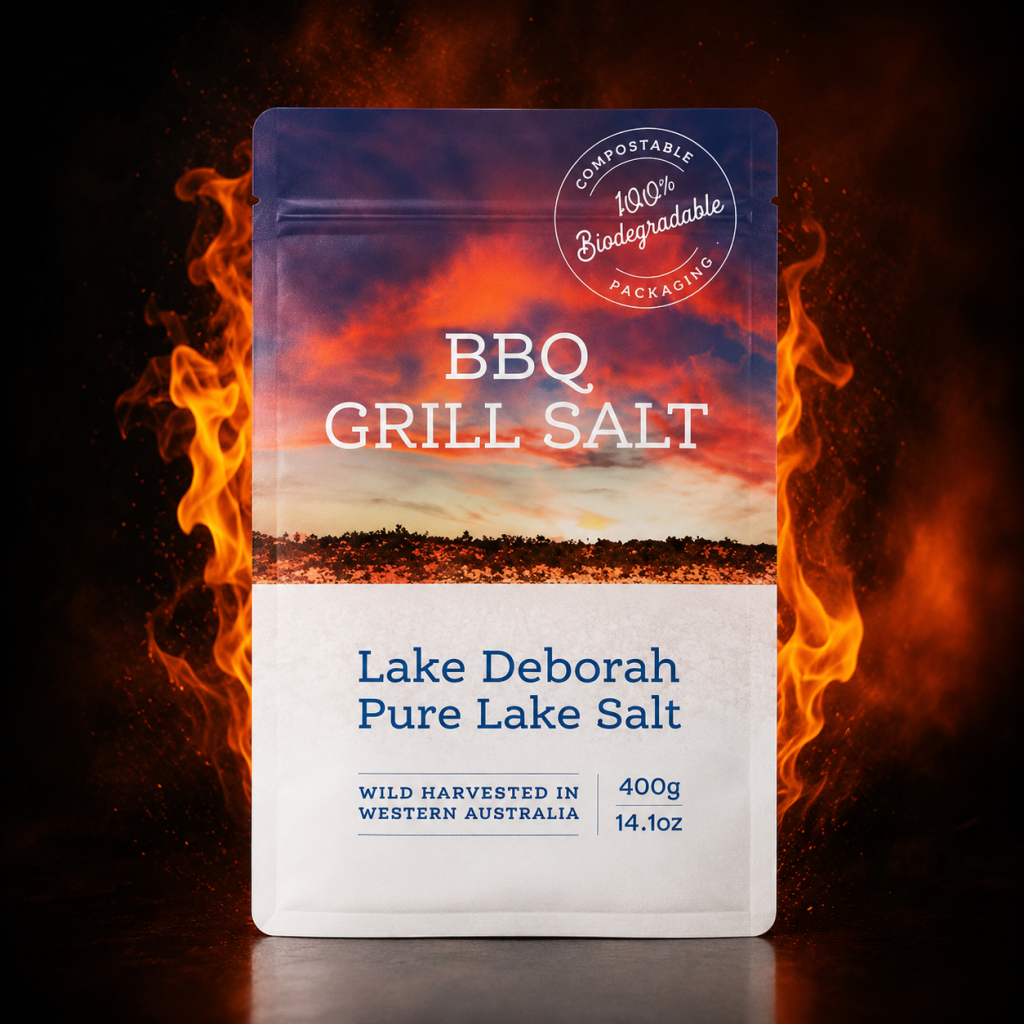 Smokey Joes Lake Deborah BBQ Grill Salt 400g Packet | Premium Coarse Seasoning Salt for BBQ, Grilling & Seafood