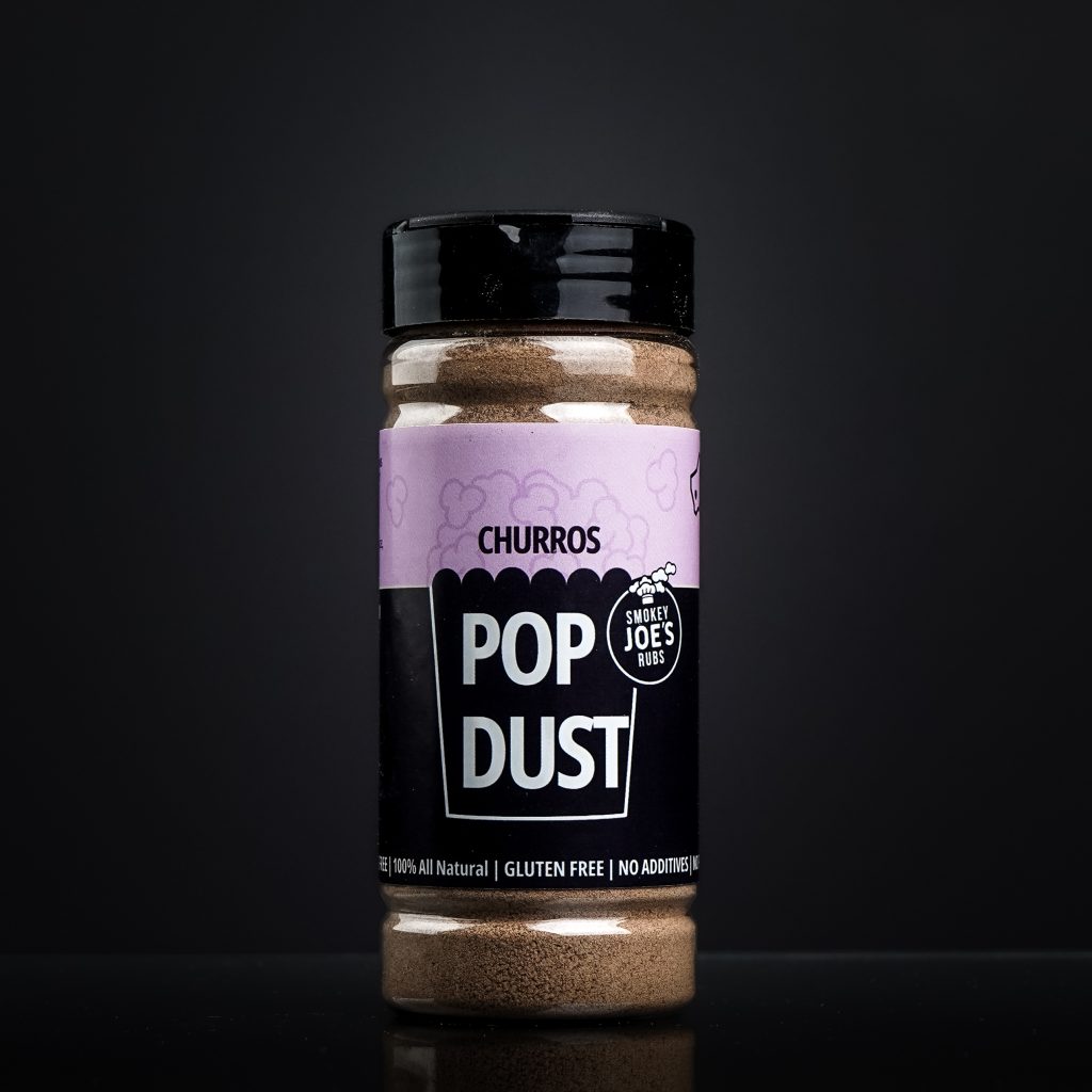 Smokey Joes Churros Pop Dust 200g Shaker | Sweet Cinnamon Popcorn Seasoning for Popcorn, Churros & Desserts