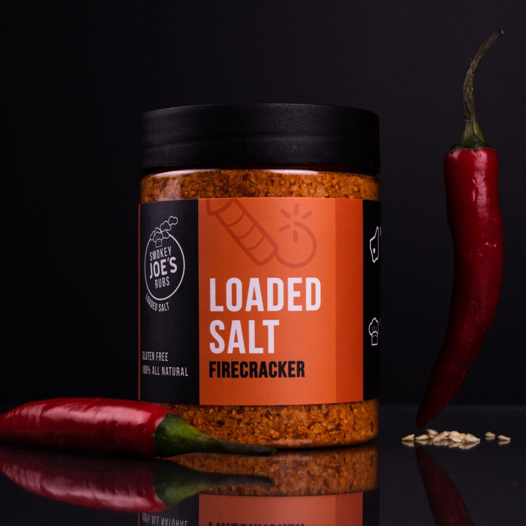 Smokey Joes Firecracker Loaded Seasoning Salt 250g Jar | Bold & Spicy Chilli Salt for Meat, Chicken, Seafood & Vegetables