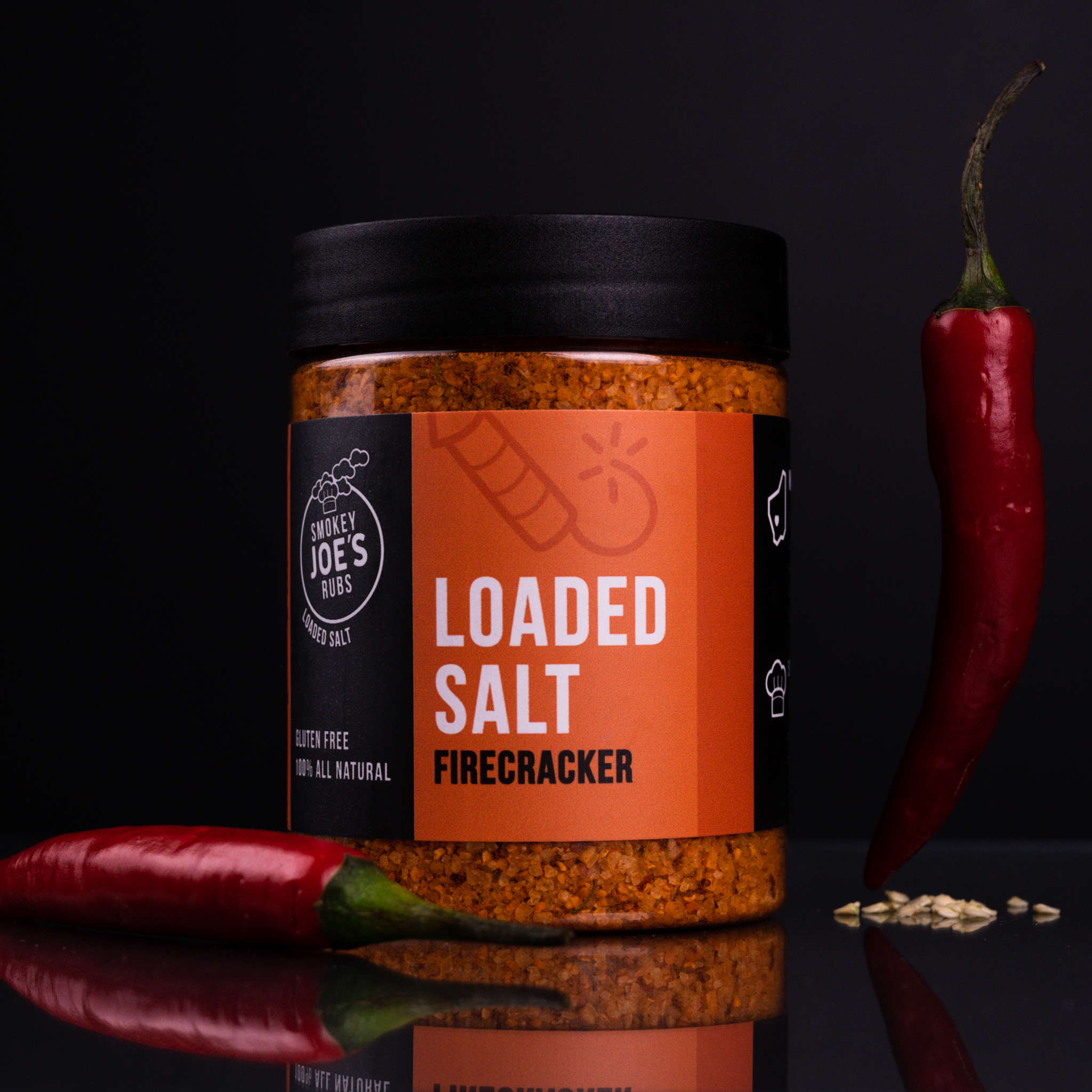 Smokey Joes Firecracker Loaded Seasoning Salt 250g Jar | Bold & Spicy Chilli Salt for Meat, Chicken, Seafood & Vegetables