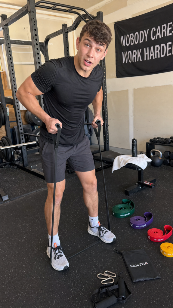 CENTRA Resistance Bands Set of 5 Heavy Duty Pull Up Assist Exercise Bands with Carry Bag