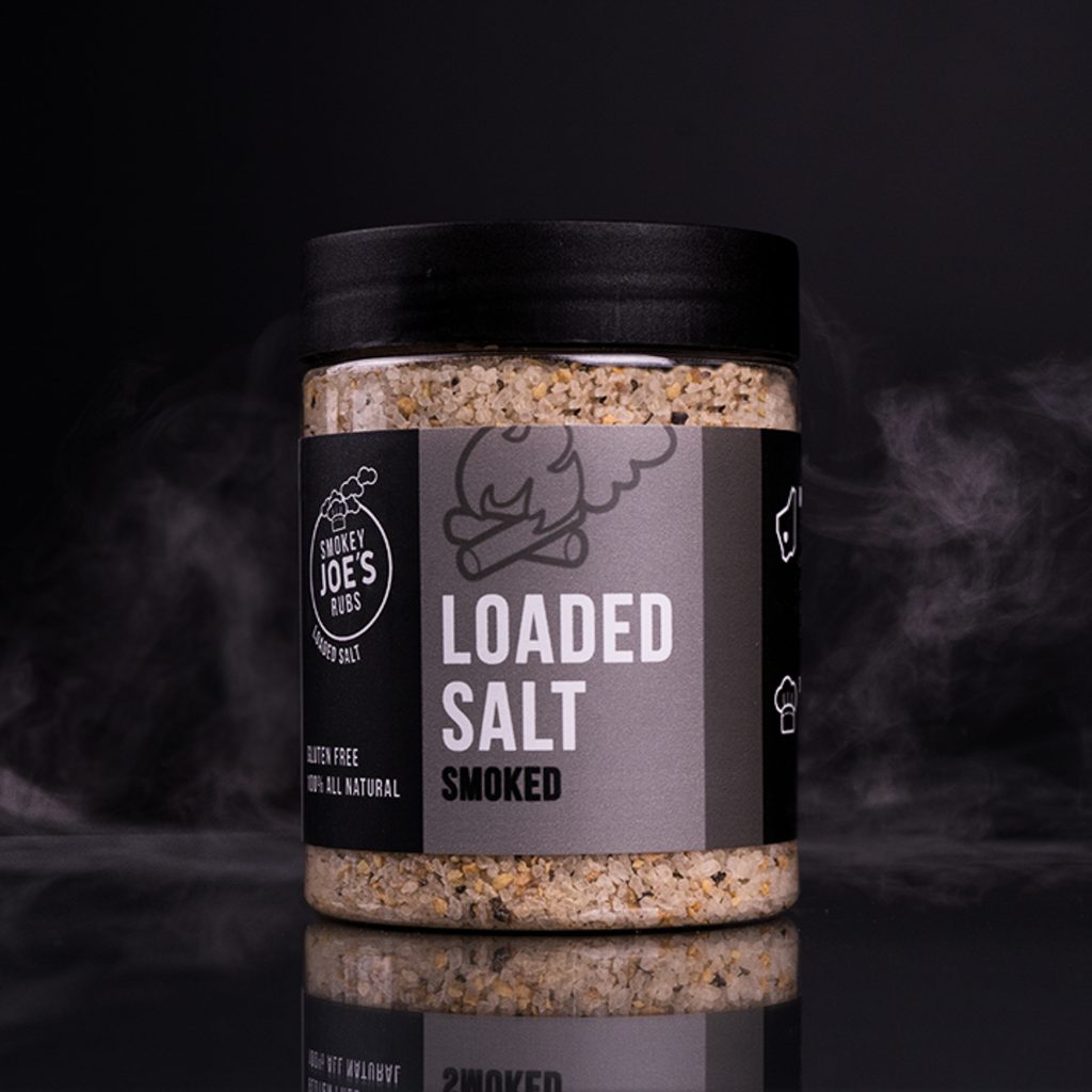Smokey Joes Smoked Loaded Seasoning Salt 250g Jar | Hickory Smoked Salt with Garlic, Onion & Cracked Pepper for Meat, BBQ & Vegetables