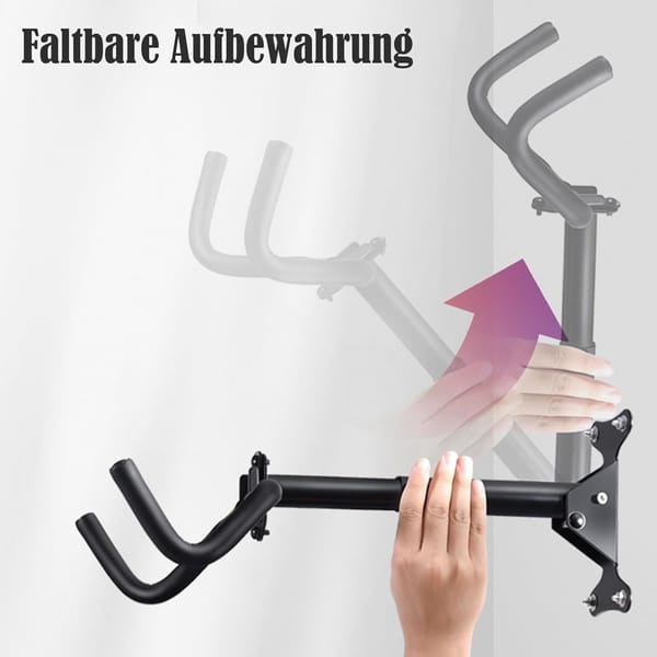 Wall Mounted Bike Rack Stainless Steel Adjustable Foldable Bicycle Storage Hanger 30kg - Image 2