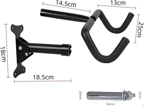 Wall Mounted Bike Rack Stainless Steel Adjustable Foldable Bicycle Storage Hanger 30kg - Image 4