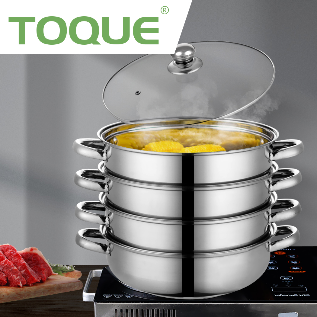 TOQUE Expandable Stainless Steel Vegetable Steamer | Multiple Food Cooker for Vegetables, Seafood & Meat - Image 8