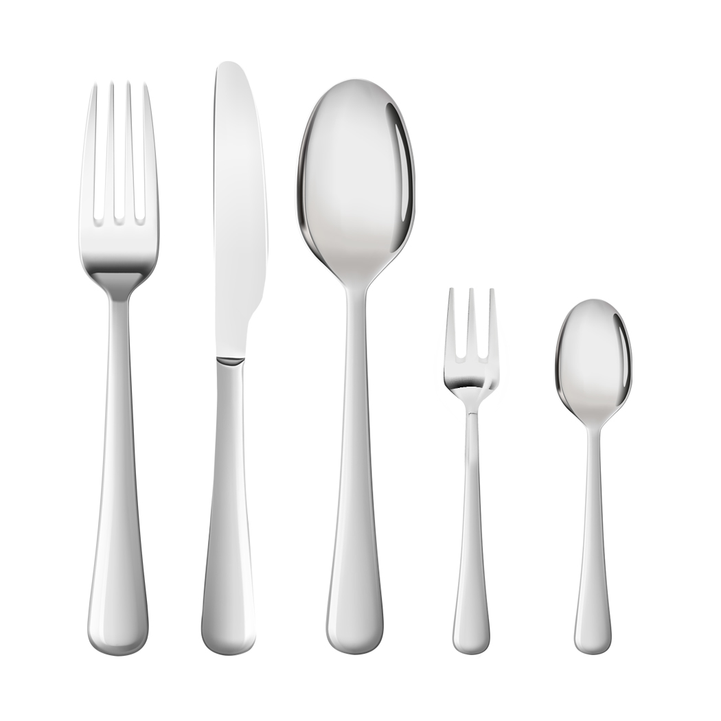 TOQUE 30 Piece Stainless Steel Cutlery Set Travel Camping Tableware Black Silver Gold - Image 2