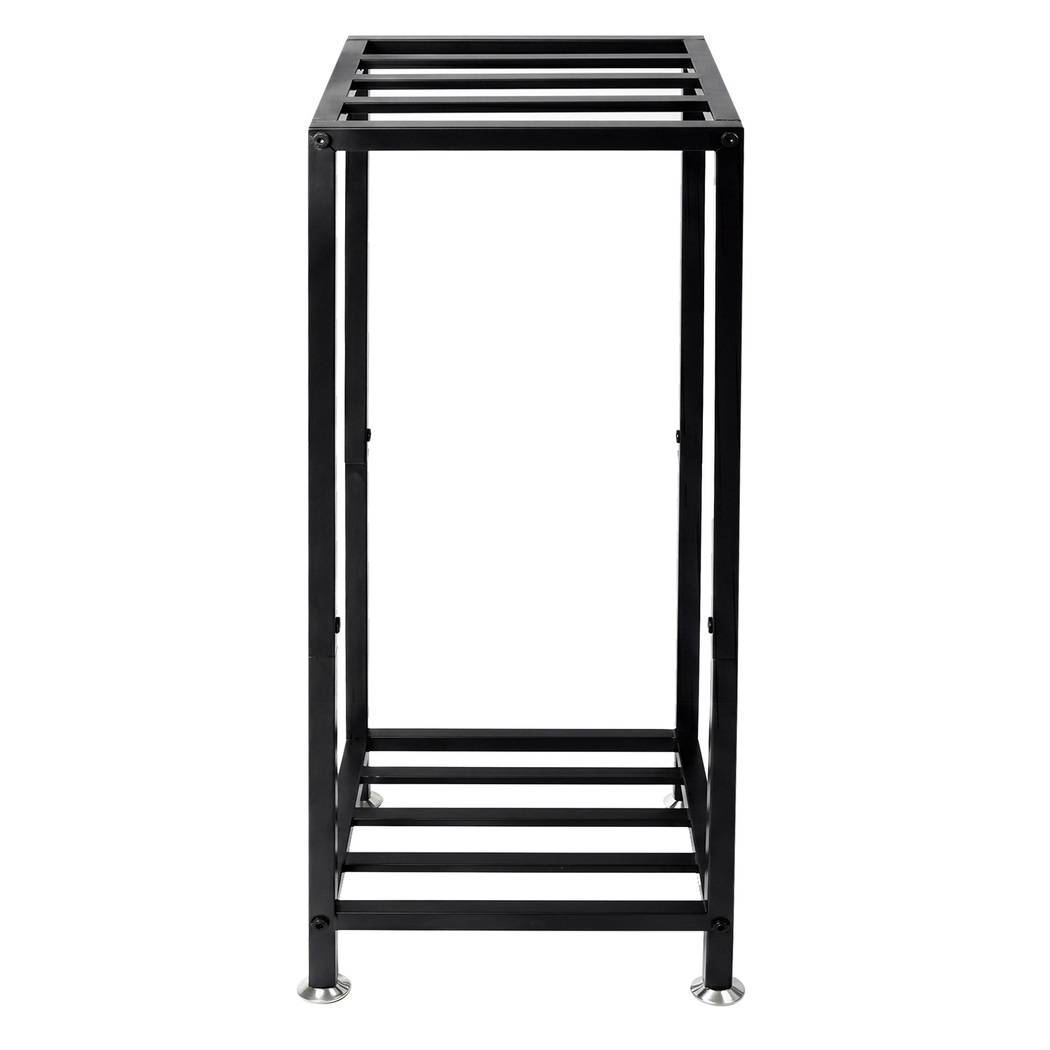 Levede 2 Tier Metal Plant Stand 76cm Indoor Outdoor Plant Shelf Display Rack Black - Image 3