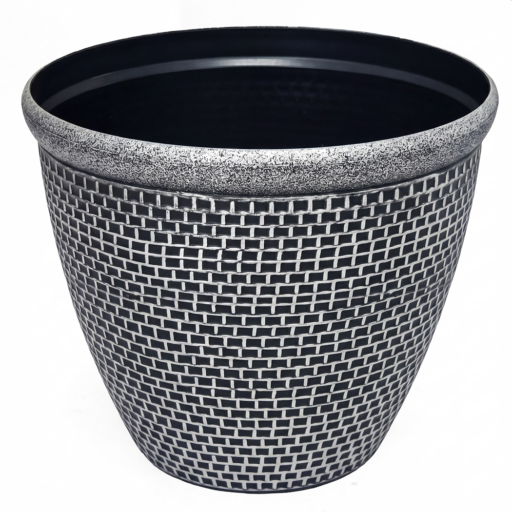 Toque Plastic Plant Pots Set of 2 Outdoor Garden Planters with Drainage Holes 30cm 36cm - Image 5