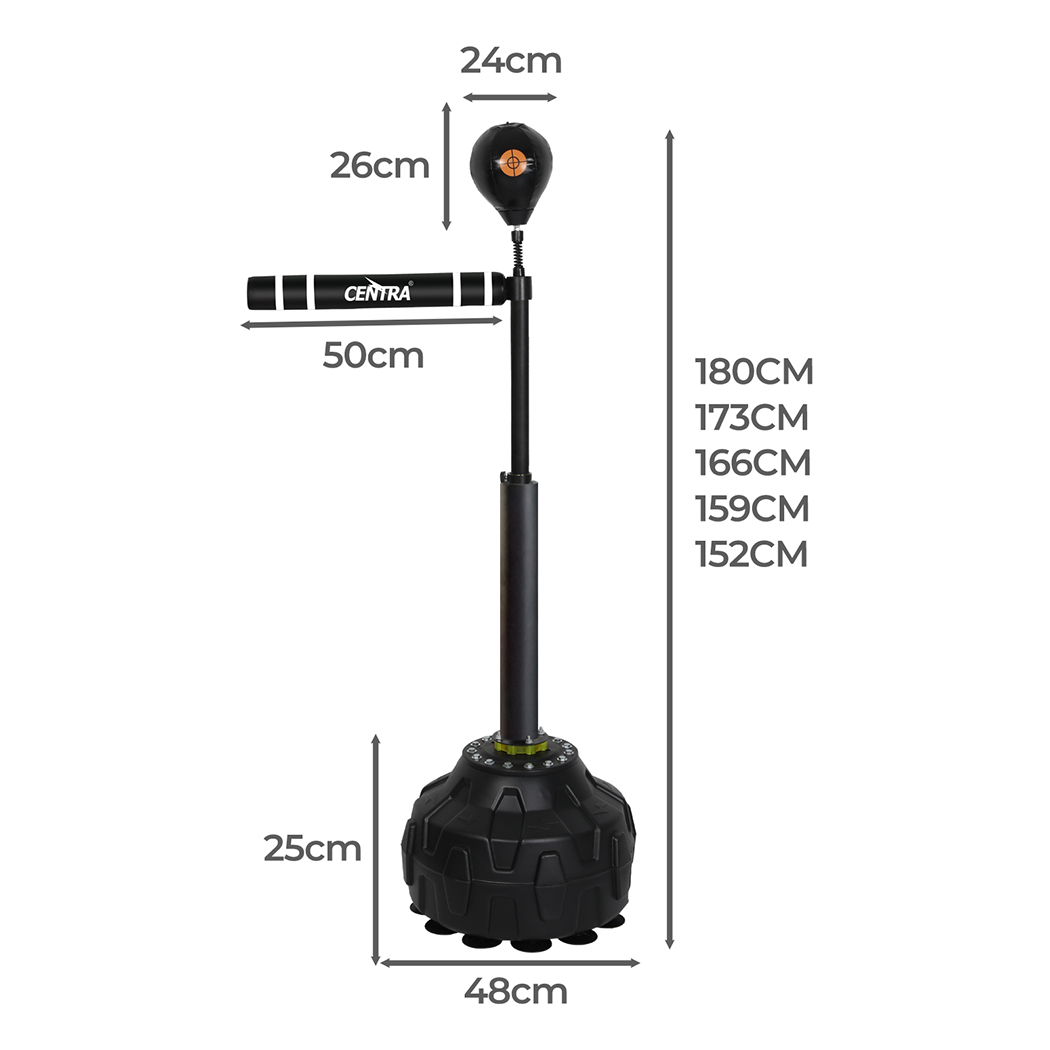 Centra Freestanding Reflex Boxing Bag Spinning Arm Speed Ball Punching Trainer Adjustable Height - Image 5