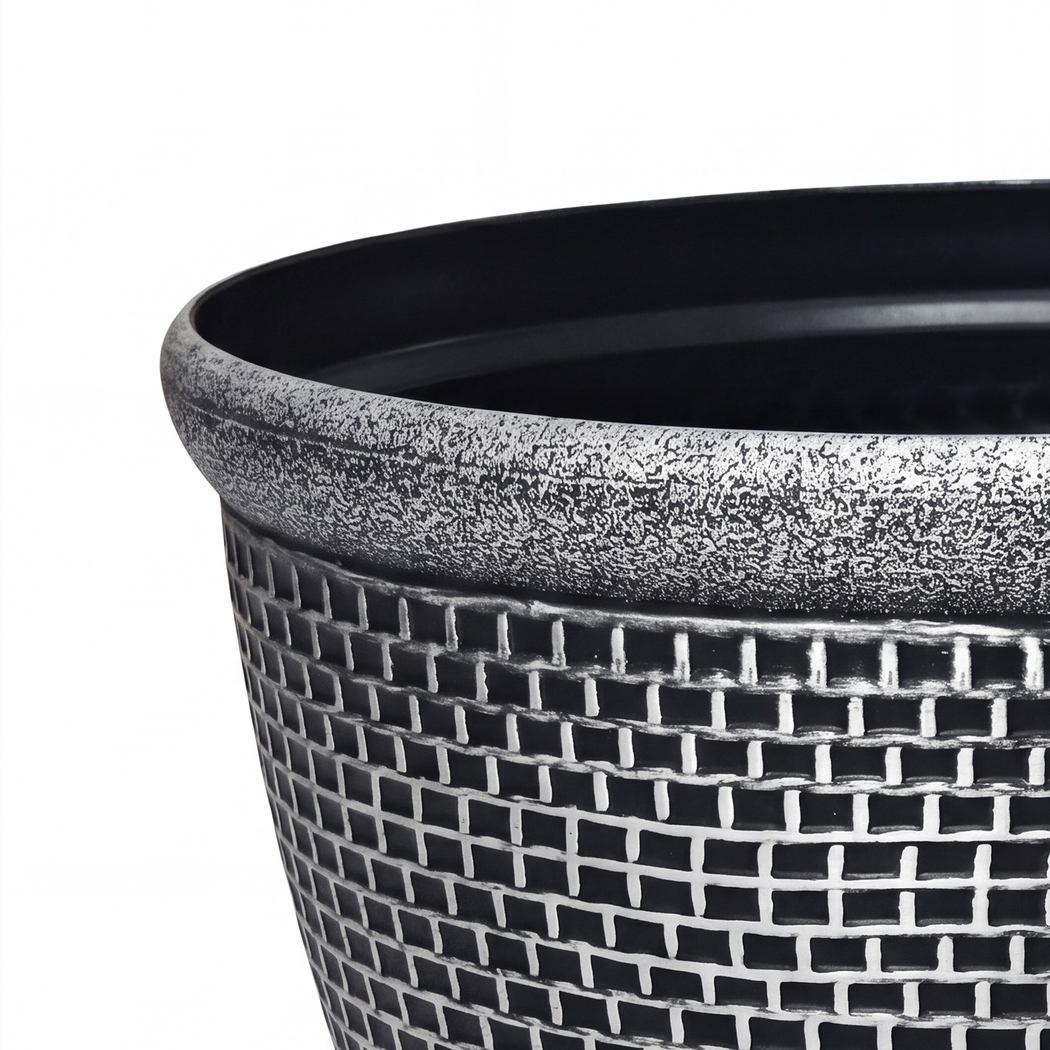 Toque Plastic Plant Pots Set of 2 Outdoor Garden Planters with Drainage Holes 30cm 36cm - Image 8