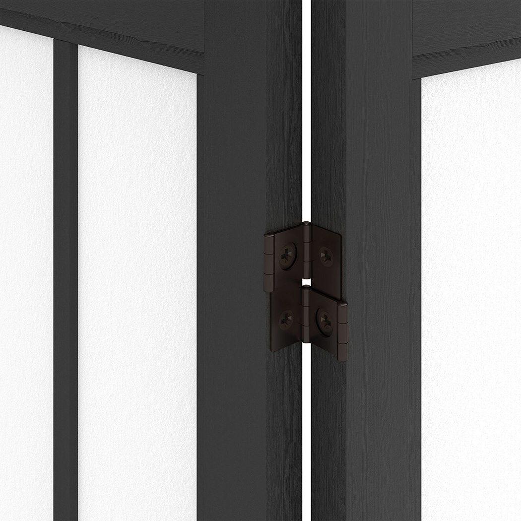 Levede 6 Panel Room Divider Screen 170cm Folding Privacy Partition Wooden Divider Black White Natural - Image 9