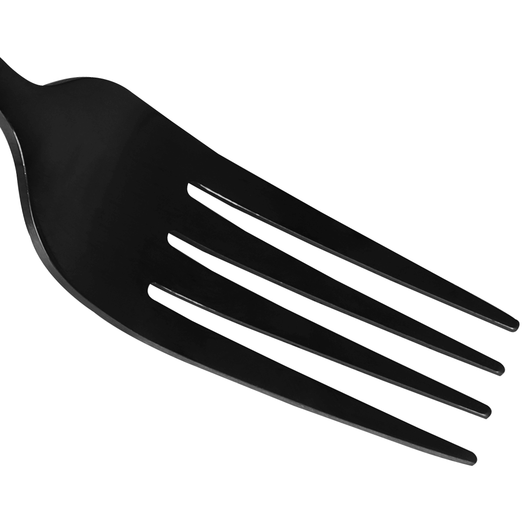 TOQUE 30 Piece Stainless Steel Cutlery Set Travel Camping Tableware Black Silver Gold - Image 8