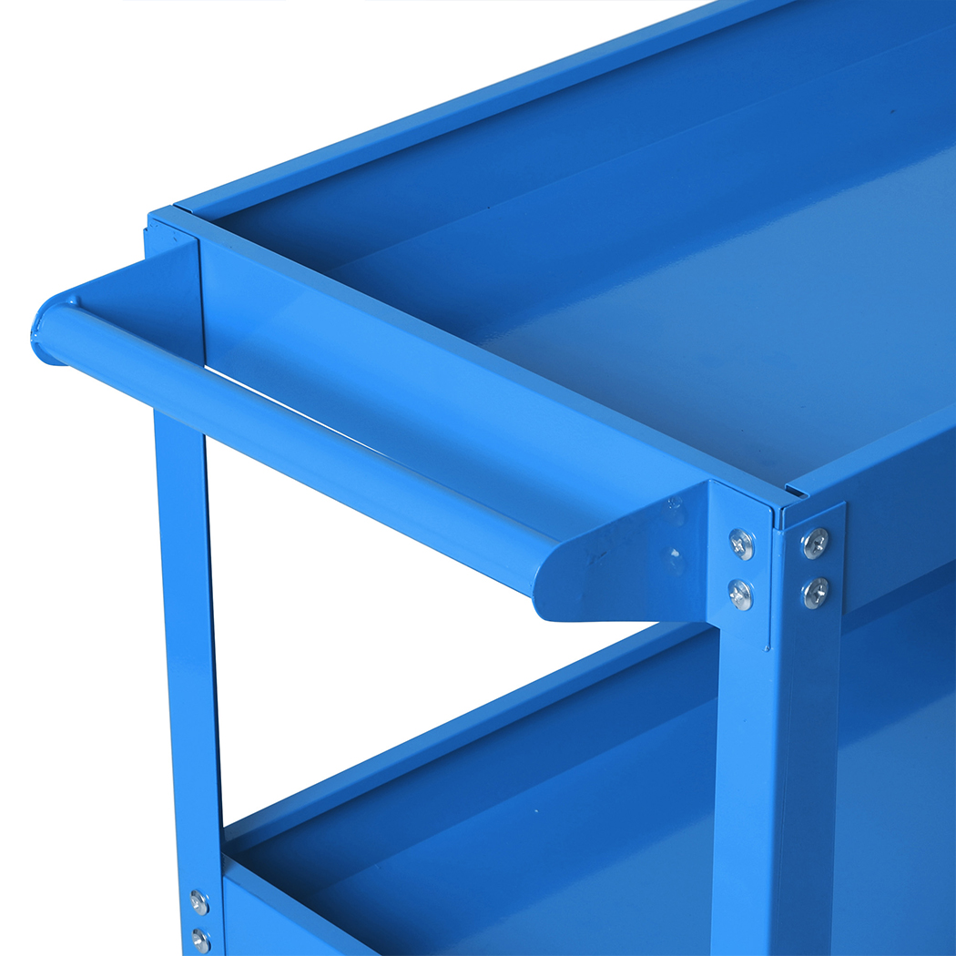 Traderight 3 Tier Tool Cart Trolley Workshop Garage Storage Toolbox Blue 150kg - Image 5