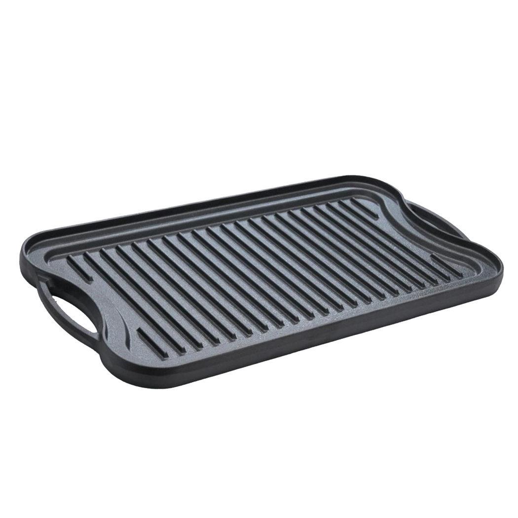 TOQUE 50.5cm Reversible Cast Iron Griddle Pan | Pre-Seasoned Grill & Flat Plate for Gas, Induction & BBQ - Image 3
