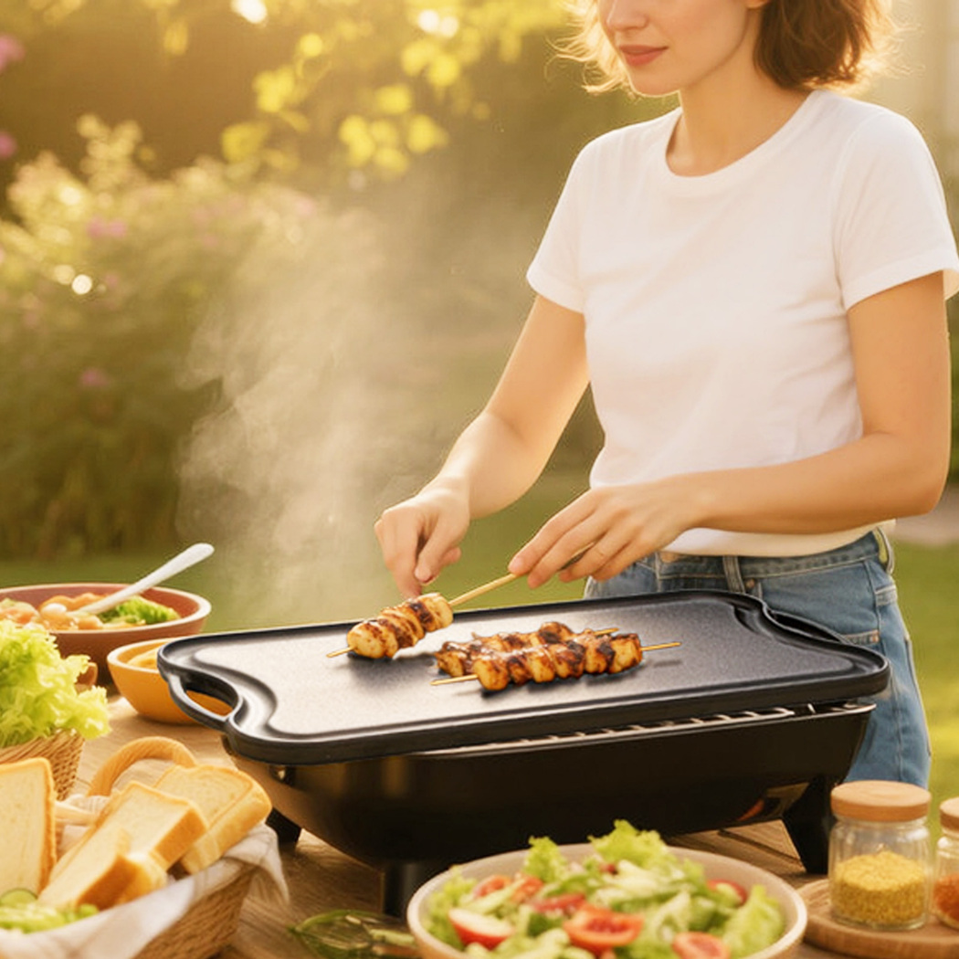 TOQUE 50.5cm Reversible Cast Iron Griddle Pan | Pre-Seasoned Grill & Flat Plate for Gas, Induction & BBQ - Image 6