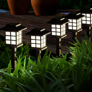 EMITTO 12 Pack Solar LED Garden Lights Outdoor Waterproof Landscape Pathway Lawn Yard Path Lights Cool White