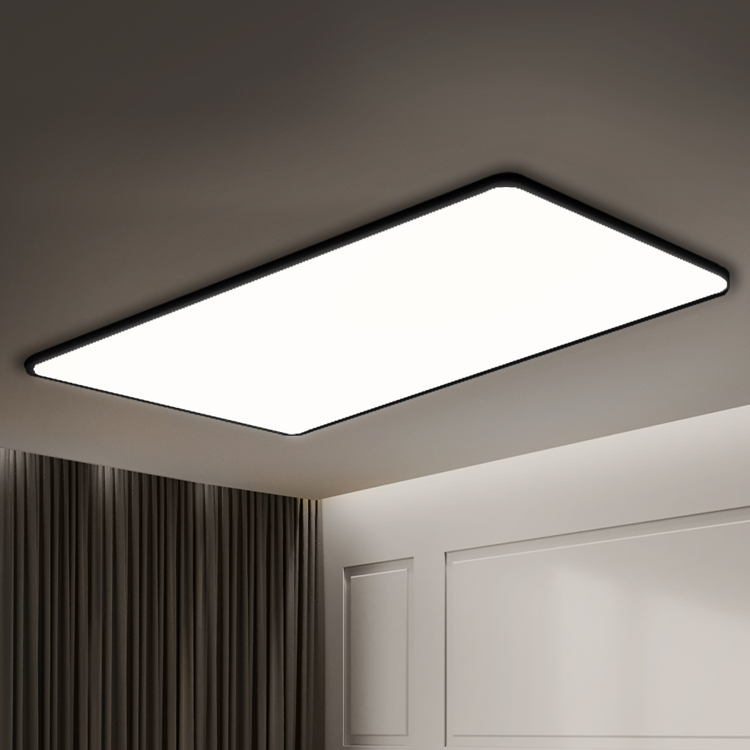 EMITTO 90W 3-Colour LED Ceiling Light Ultra-Thin 5cm Flush Mount Black Ceiling Light 65cm x 45cm - Image 2