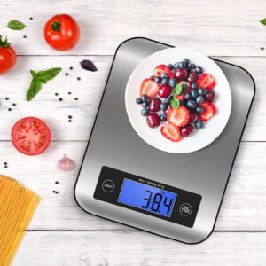 Digital Kitchen Food Scale 10kg Electronic Cooking Scales LCD Stainless Steel Platform with Tare Function