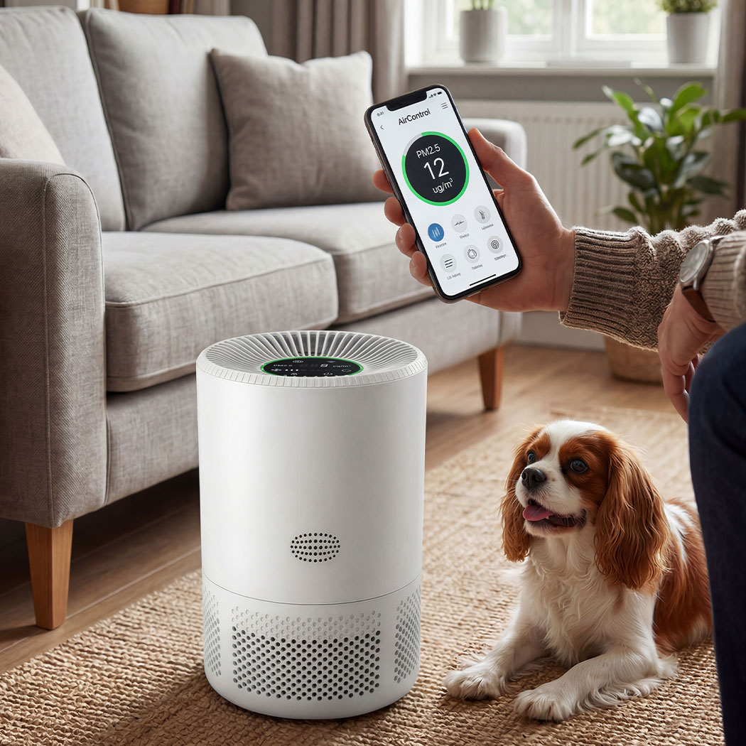 SPECTOR Smart HEPA Air Purifier with App Control, Alexa & Google Assistant | Air Cleaner for Home, Pets, Smoke & Odours | Covers up to 70㎡