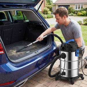 SPECTOR 30L Wet & Dry Vacuum Cleaner Blower 1400W | Heavy Duty Stainless Steel Shop Vac for Home, Garage, Workshop & Car Cleaning