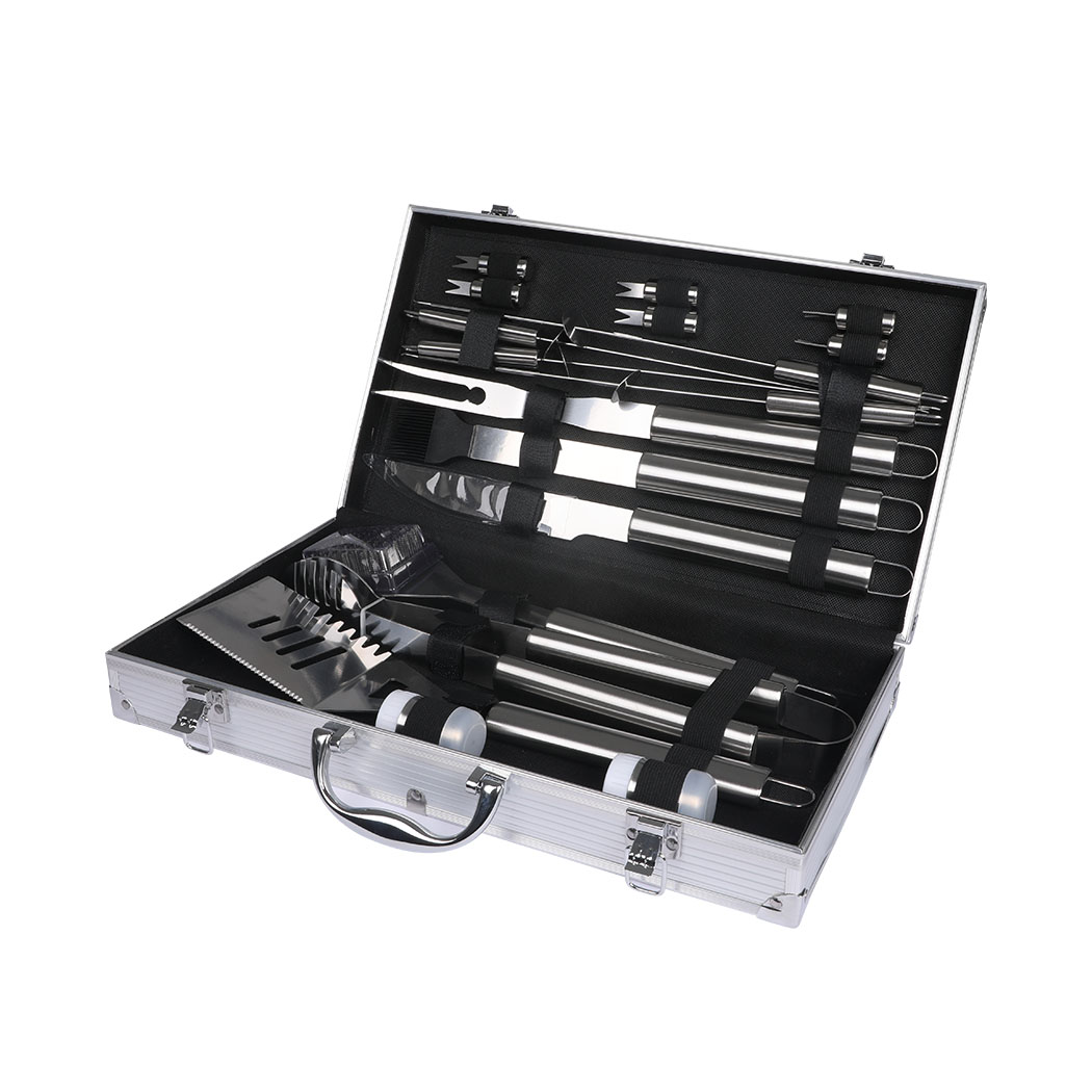 Moyasu 18 Piece BBQ Tool Set Stainless Steel Grill Utensils with Aluminium Carry Case Barbecue Accessories - Image 7