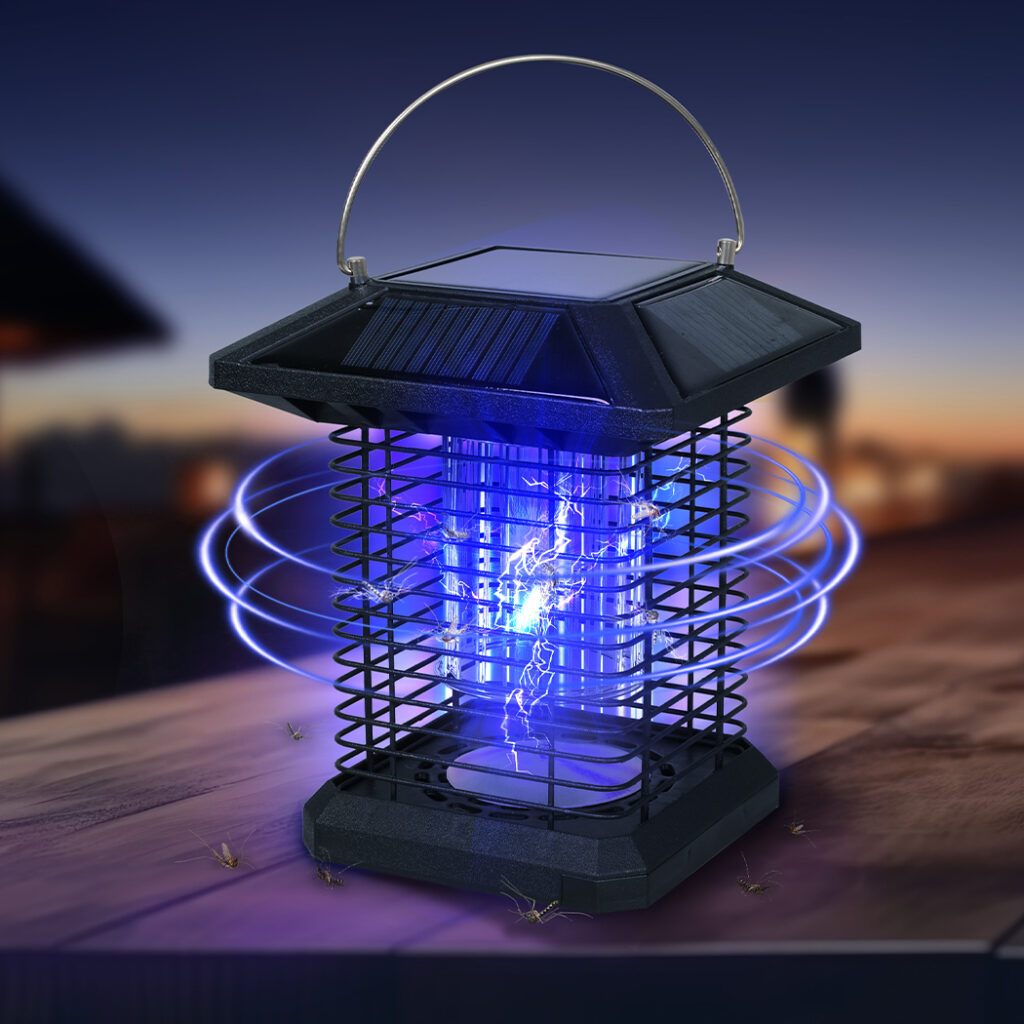 SPECTOR Electric Mosquito Killer Lamp Bug Zapper Solar USB Rechargeable Indoor Outdoor 360° UV Insect Trap