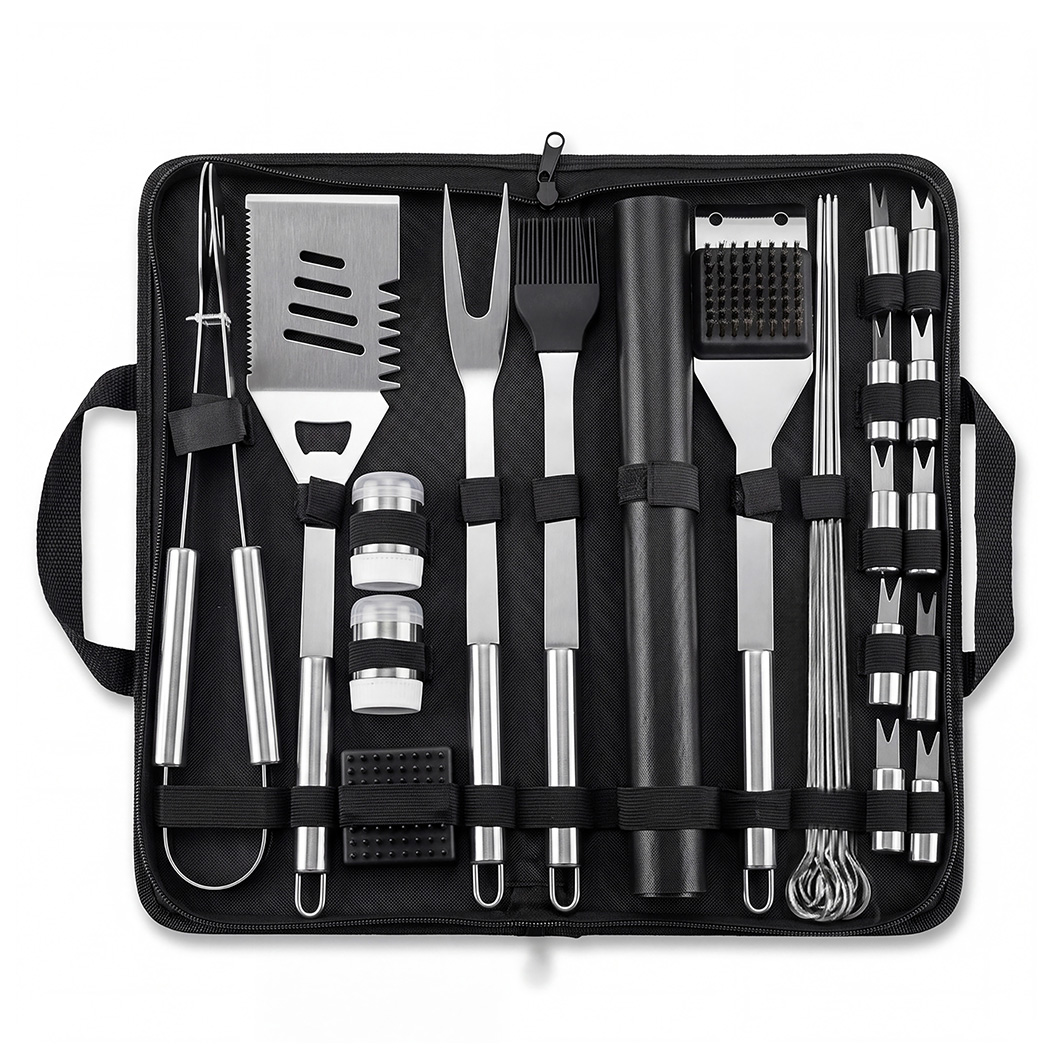 Moyasu 29 Piece BBQ Tool Set Stainless Steel Grill Utensils with Storage Bag Barbecue Accessories Kit - Image 6