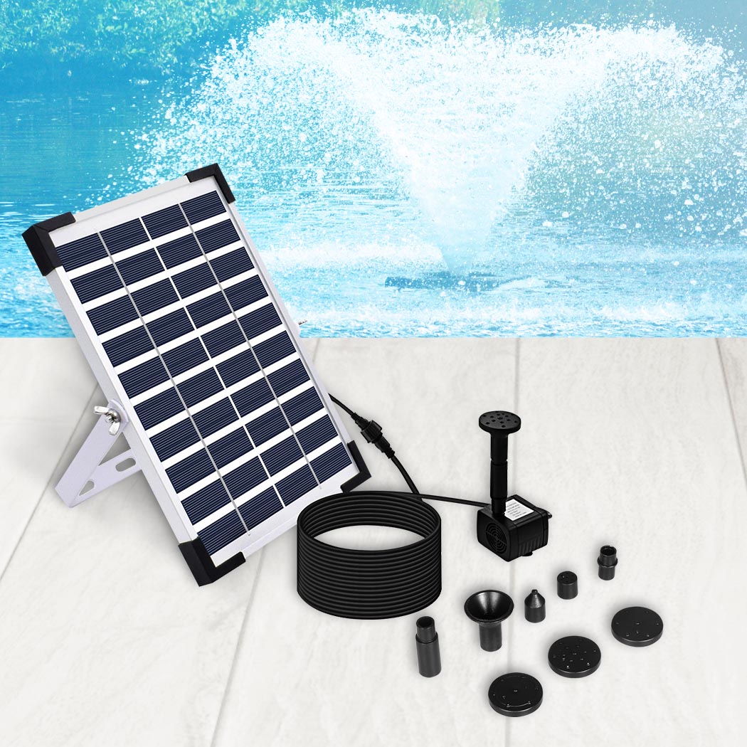 5W Solar Powered Water Fountain Pump with 8 Nozzles for Bird Bath Pond Garden Outdoor Water Feature - Image 9