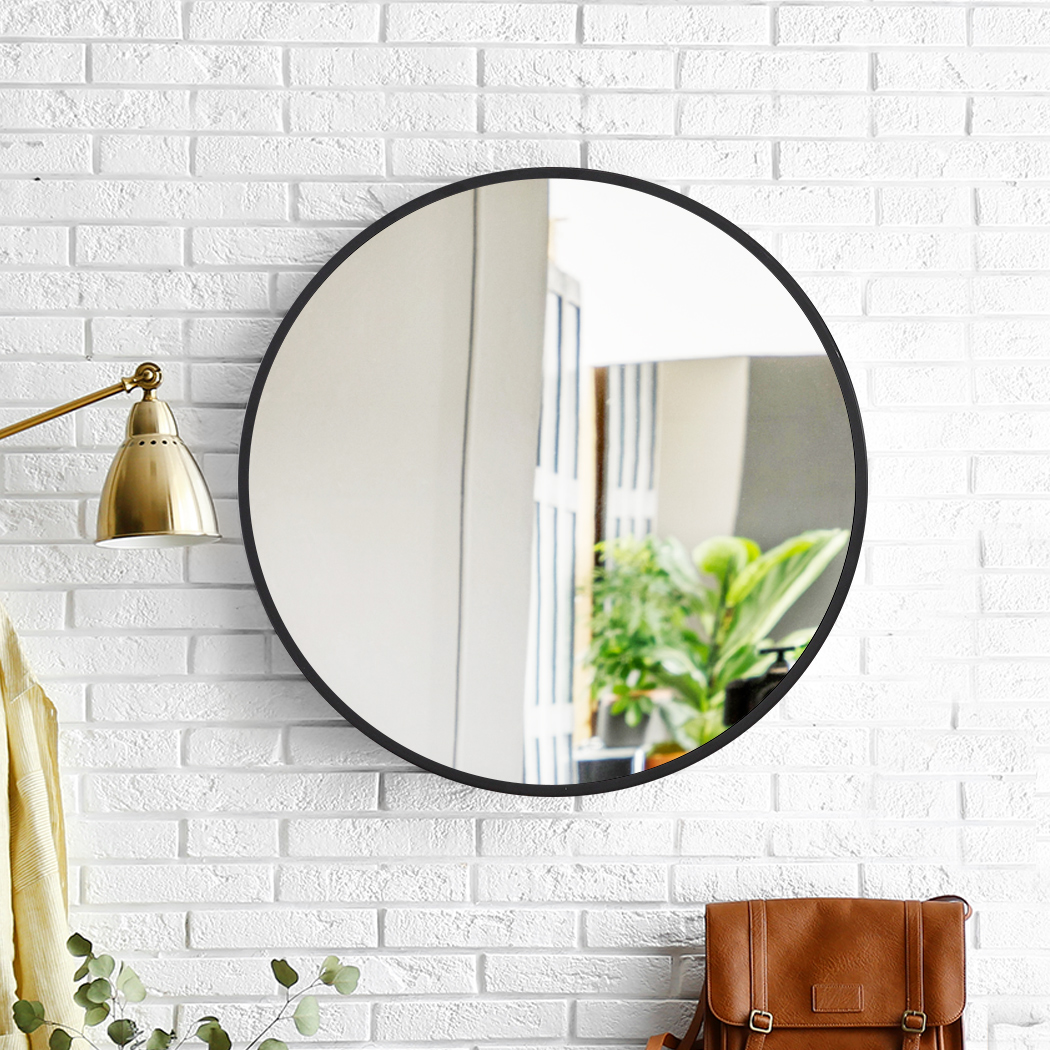 Round Wall Mirror Black Frame Bathroom Vanity Makeup Living Room Wall Mirror 50cm 60cm 70cm 80cm - Image 7