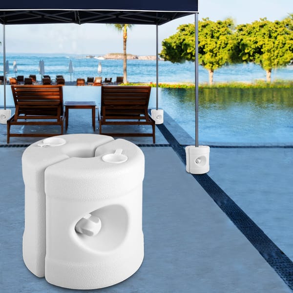 Instahut Gazebo Base Pods 4pc – 9L Water or Sand Filled Marquee Leg Weights Stabiliser