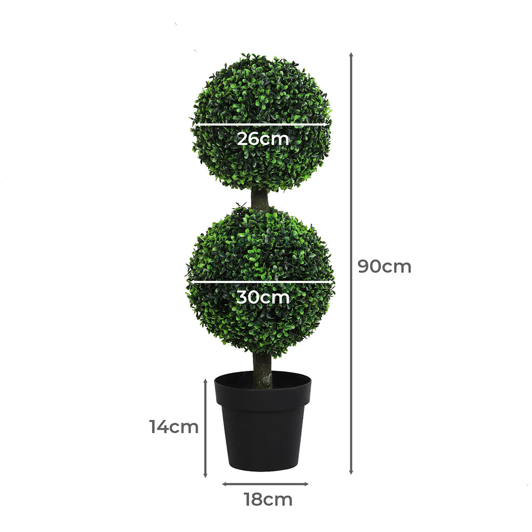 Lambu 90/95cm Artificial Plant Tree Faux Indoor Outdoor Green Foliage Home Office Décor - Image 6