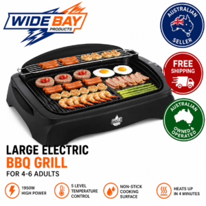 Grillz 1950W Electric BBQ Grill Smokeless Indoor Outdoor Non-Stick Plate