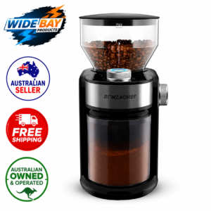 Bonzachef Perfect Grind 2 Electric Coffee Grinder – Stainless Steel Burr, 15 Settings