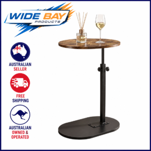 Levede C-Shaped Side Table – Height Adjustable 360° Rotating Laptop Sofa Bedside Table