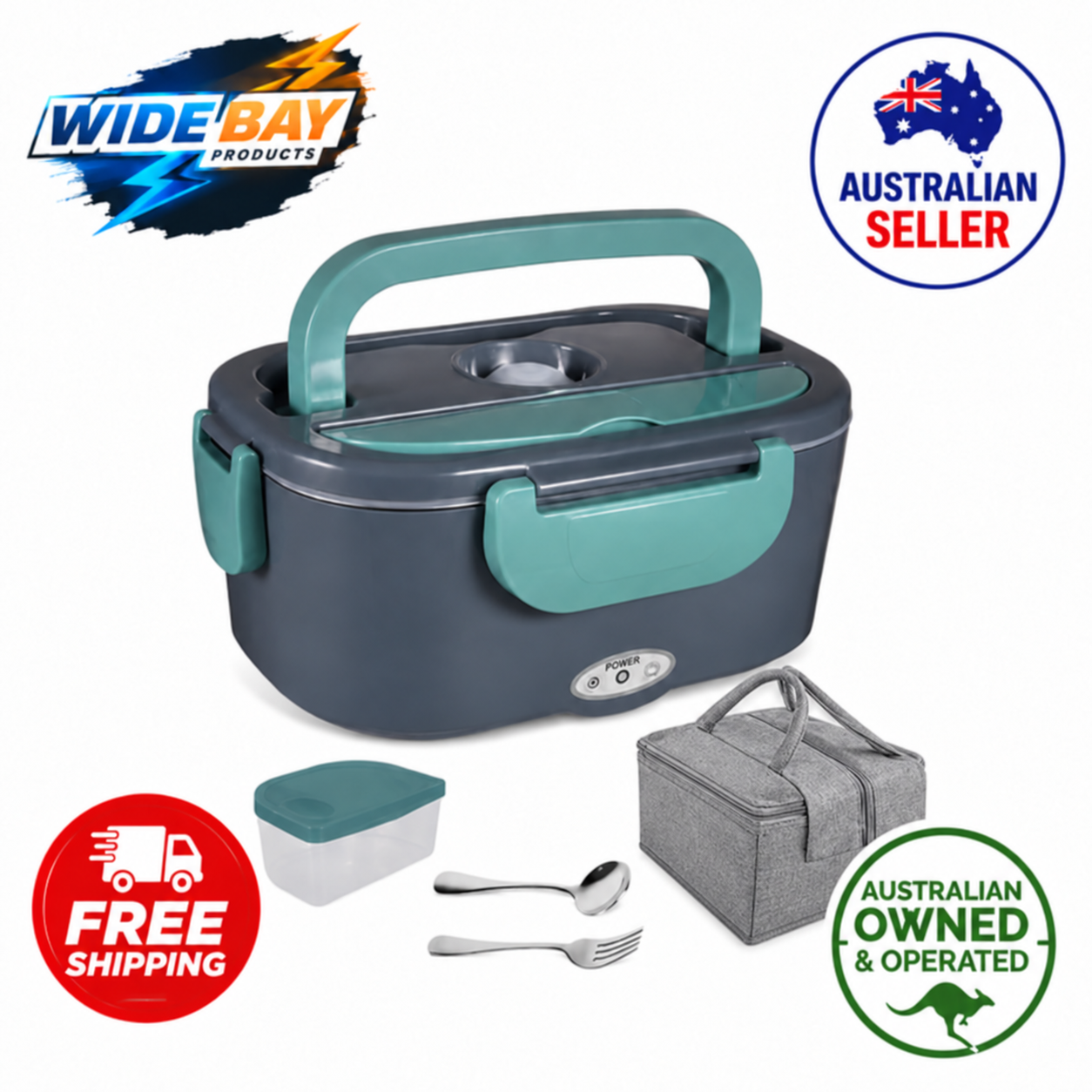 Electric Lunch Box Food Warmer 1.5L Portable Food Heater 12V/24V Car Truck 220V Home
