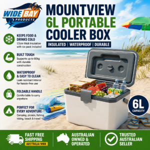 Mountview 6L Portable Insulated Cooler Box Waterproof Esky Ice Box for Camping Picnic Hiking Travel