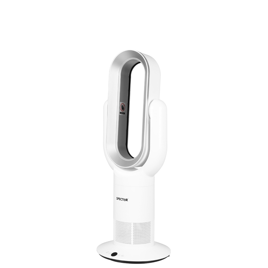 SPECTOR Bladeless Tower Fan with Remote Control, 35W Cooling,10 Speed Oscillating Fan, White Blue or White Silver - Image 3