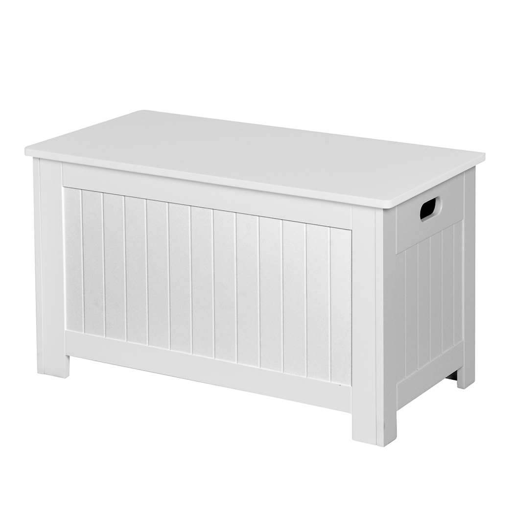 Levede Kids Wooden Toy Box Storage Chest Cabinet with Soft Close Lid White or Grey | MDF Toy Organiser Bench - Image 8