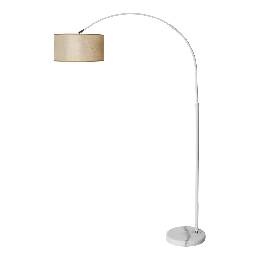 EMITTO Modern LED Floor Lamp Adjustable Reading Lamp with Marble Base Black or Beige - Image 2