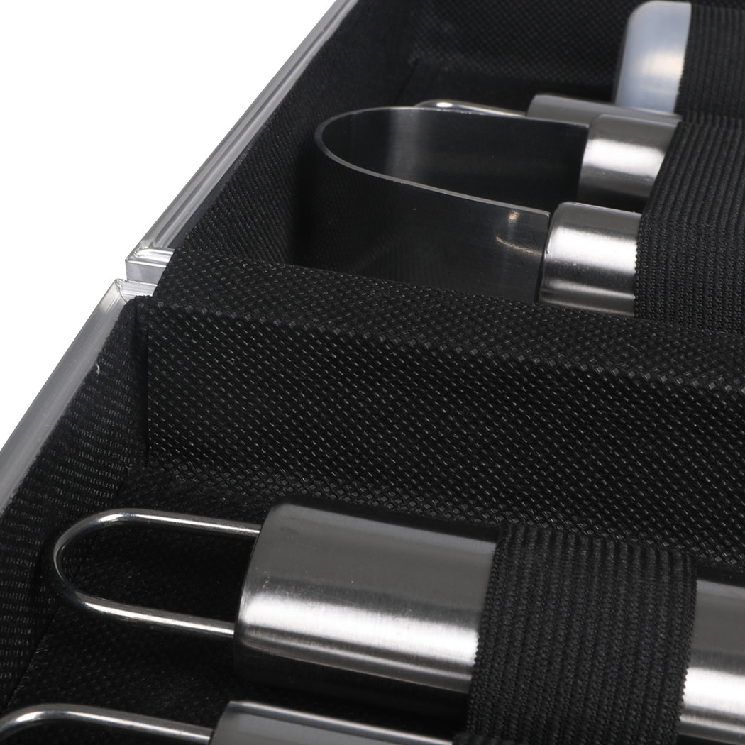 Moyasu 10 Piece BBQ Tool Set Stainless Steel Grill Utensils with Aluminium Carry Case Barbecue Accessories - Image 7
