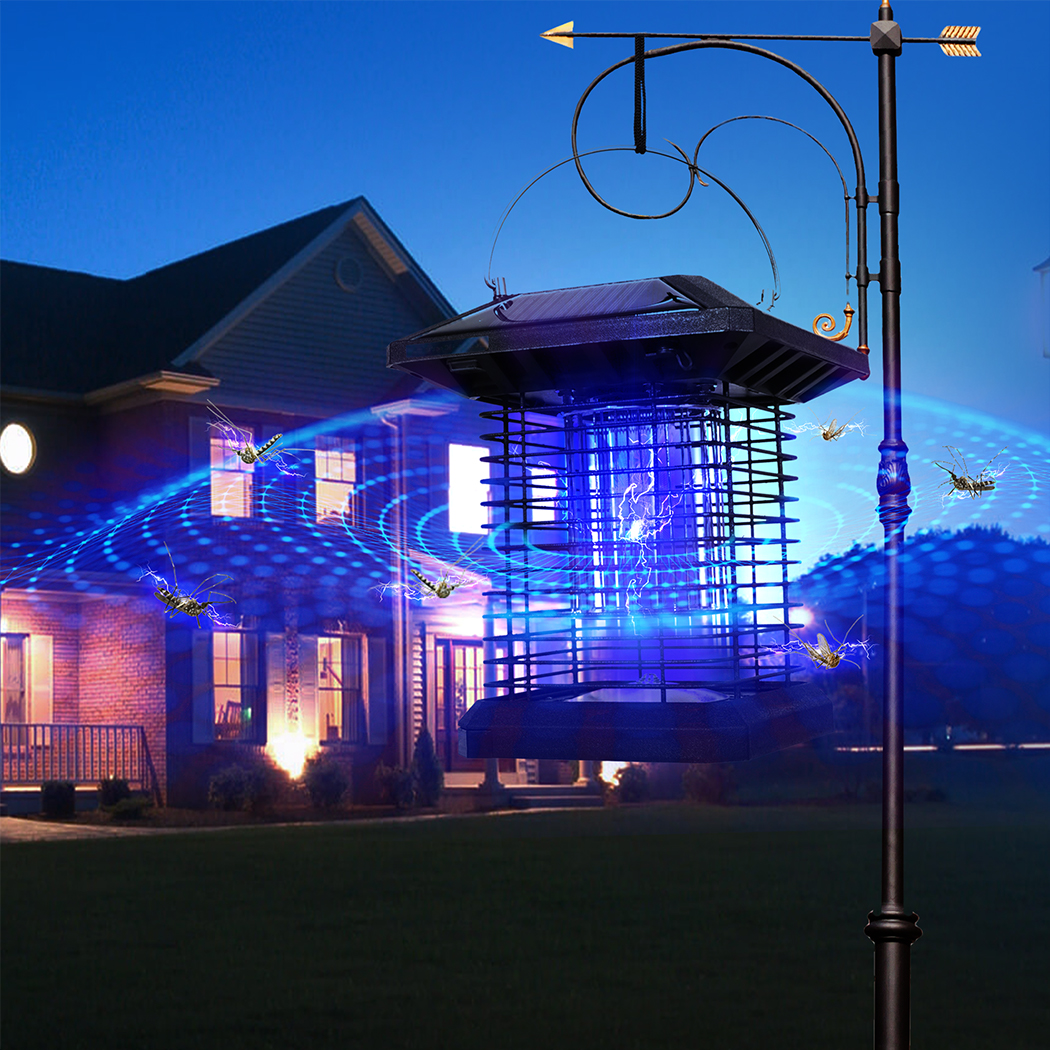 SPECTOR Electric Mosquito Killer Lamp Bug Zapper Solar USB Rechargeable Indoor Outdoor 360° UV Insect Trap - Image 9