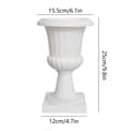 White Urn Planter Pots 2 Pack – Classic Plastic Tall Flower Pots for Wedding, Party, Porch & Front Door Décor - Image 3