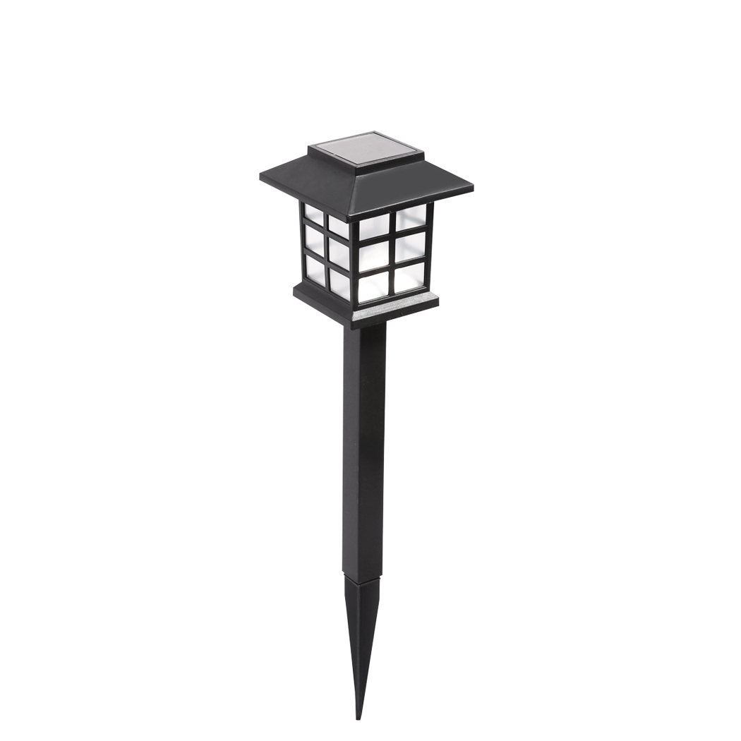 EMITTO 12 Pack Solar LED Garden Lights Outdoor Waterproof Landscape Pathway Lawn Yard Path Lights Cool White - Image 2