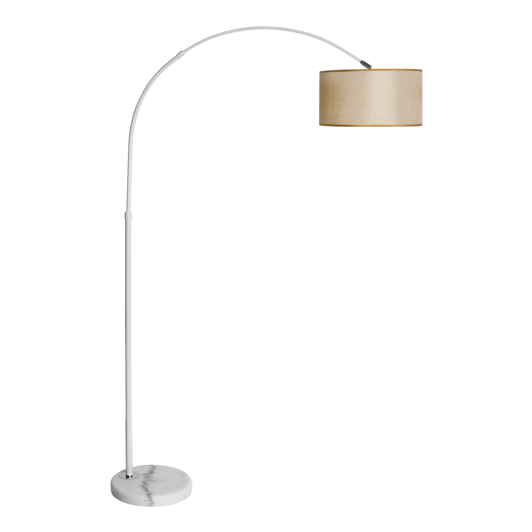 EMITTO Modern LED Floor Lamp Adjustable Reading Lamp with Marble Base Black or Beige - Image 3