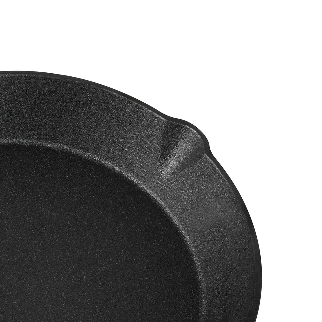 TOQUE 3 Piece Cast Iron Frying Pan Set Non Stick Skillet Cookware for Gas Induction Oven BBQ - Image 8
