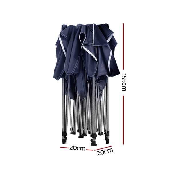 INSTAHUT 3x3m Pop Up Gazebo Marquee Folding Tent Outdoor Canopy Navy - Image 4