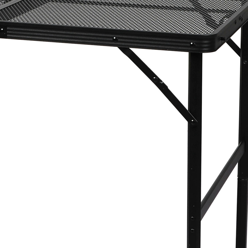 Levede Folding Grill Table Camping BBQ Table Portable Aluminium Outdoor Picnic Cooking Table Adjustable Height Large - Image 7