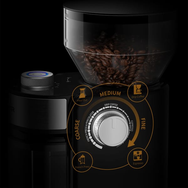 Bonzachef Perfect Grind 2 Electric Coffee Grinder – Stainless Steel Burr, 15 Settings - Image 5