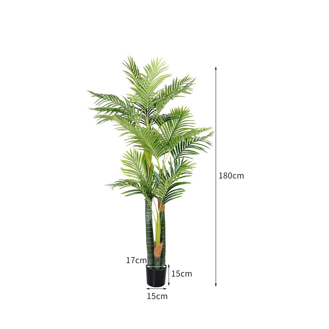 Lambu 180cm Artificial Plant Tree Faux Indoor Outdoor Green Foliage Home Office Décor - Image 8